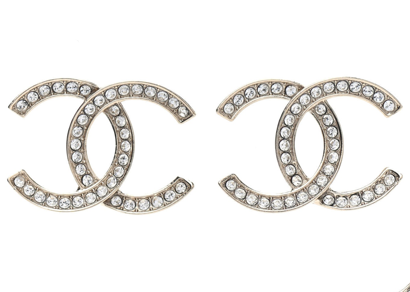 CHANEL 2020 Strass  faux Pearl CC Drop Earrings WBox  Chelsea Vintage  Couture
